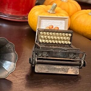 Vintage Black Typewriter Figurine